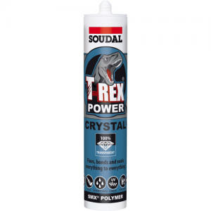 Soudal T Rex Power Adhesive 290ml Crystal Clear